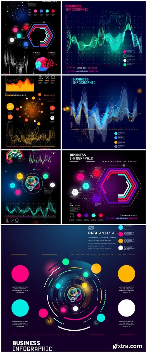 Infographic, business 7X EPS