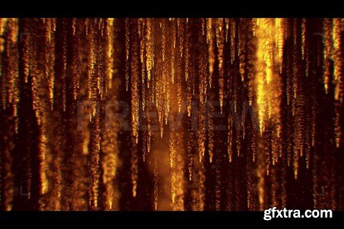 Falling Golden Particles Stock Motion Graphics