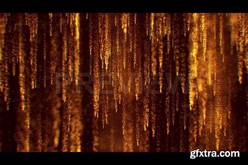 Falling Golden Particles Stock Motion Graphics