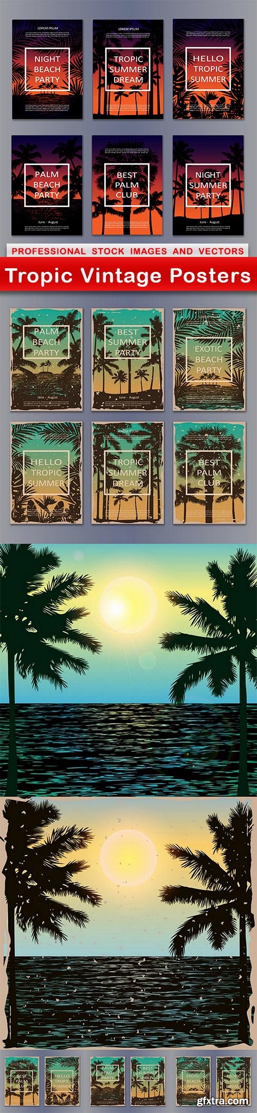 Tropic Vintage Posters - 7 EPS