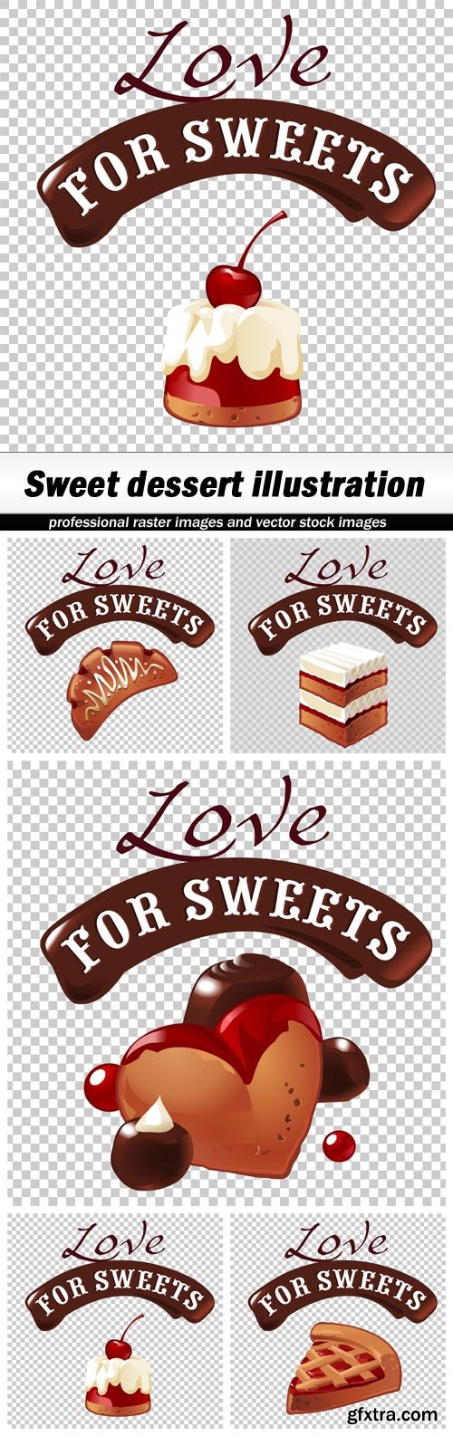Sweet dessert illustration - 5 EPS