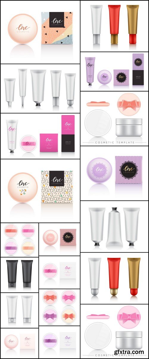 Cosmetics, vector 19X EPS