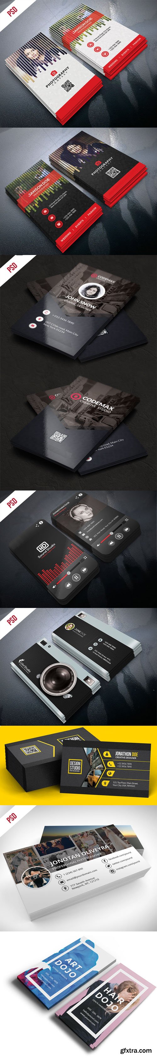 Professional Business Cards PSD Templates Bundle