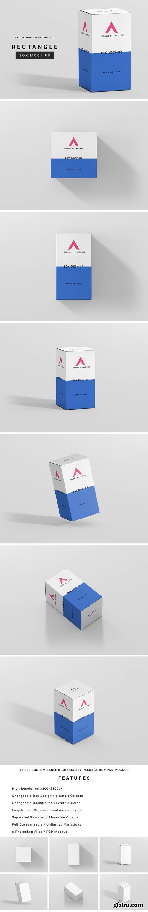 Rectangle Box PSD Mockups Templates