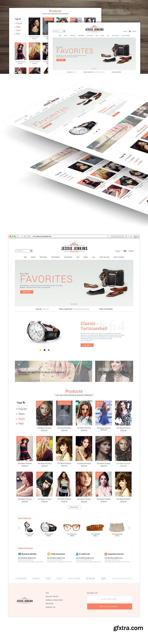 Modern Premium eCommerce Website PSD Template