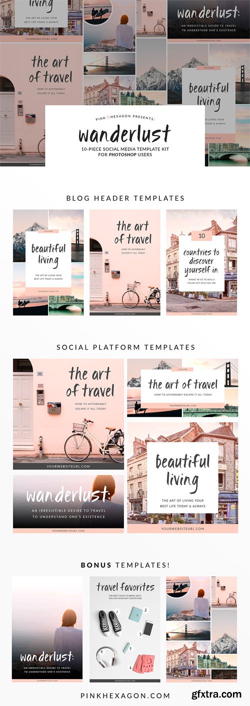 CM 1293803 - Wanderlust 10 Social Media Templates