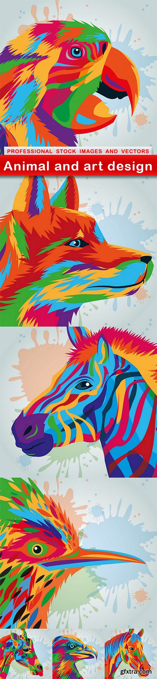 Animal and art design - 7 EPS
