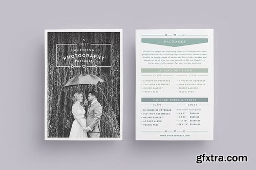 WANDERERS Wedding Flyer Price List