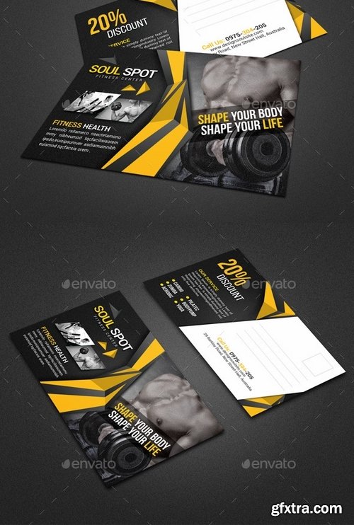 GraphicRiver - Fitness Postcard Templates 16533059