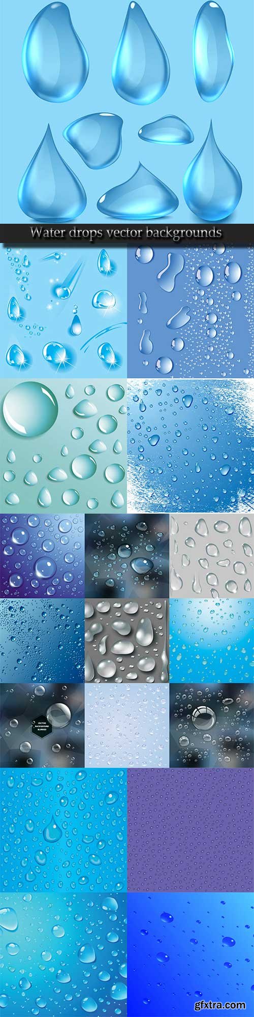 Water drops vector backgrounds