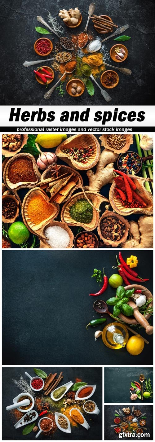 Herbs and spices - 5 UHQ JPEG