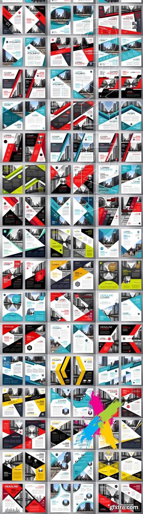 Business Brochure Design Template A4 format Bundles vector