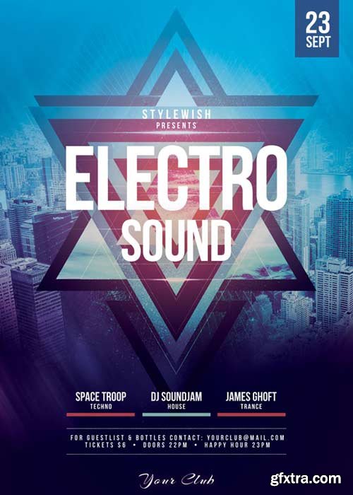 Electro Sound V25 Flyer Template