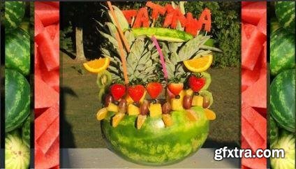 How To Make A Tropical Watermelon Fruit Bowl Arrangement