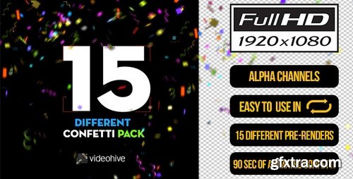 Videohive 15 Confetti Pack 6696248