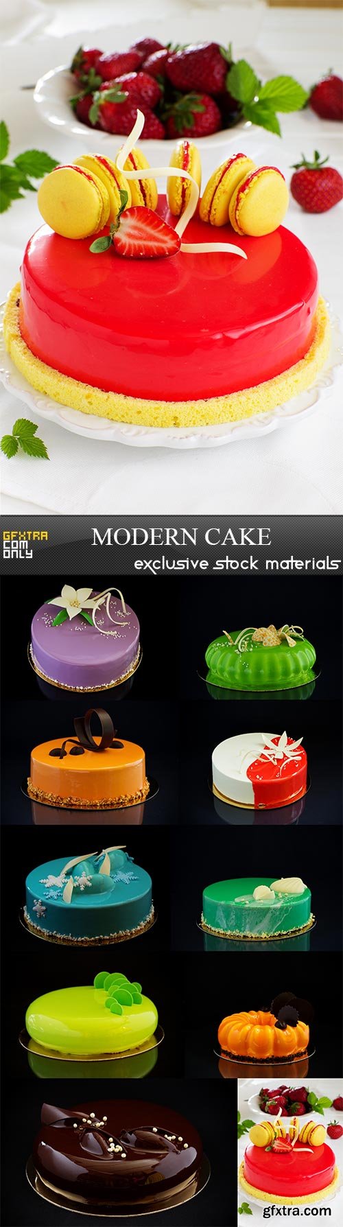 Modern cake, 10 x UHQ JPEG