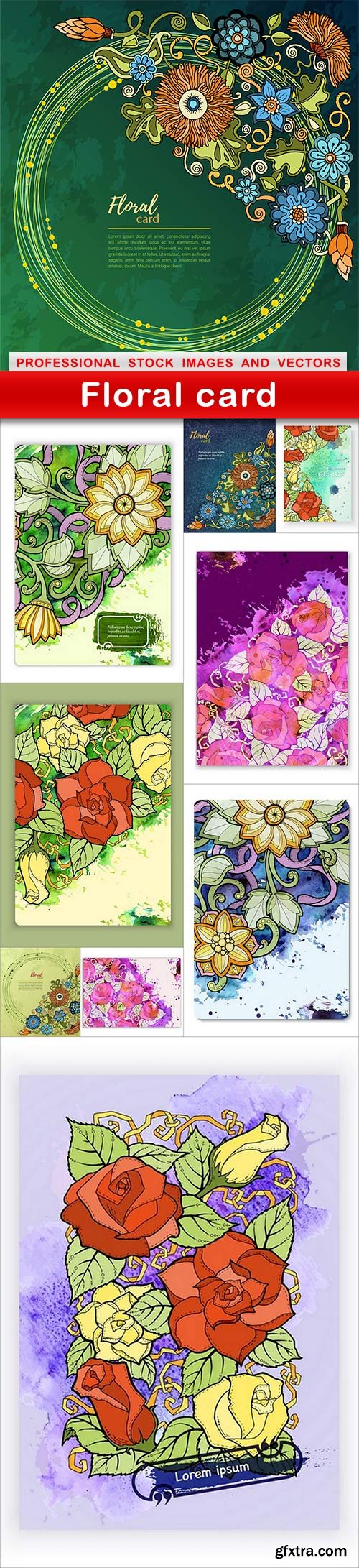 Floral card - 10 EPS