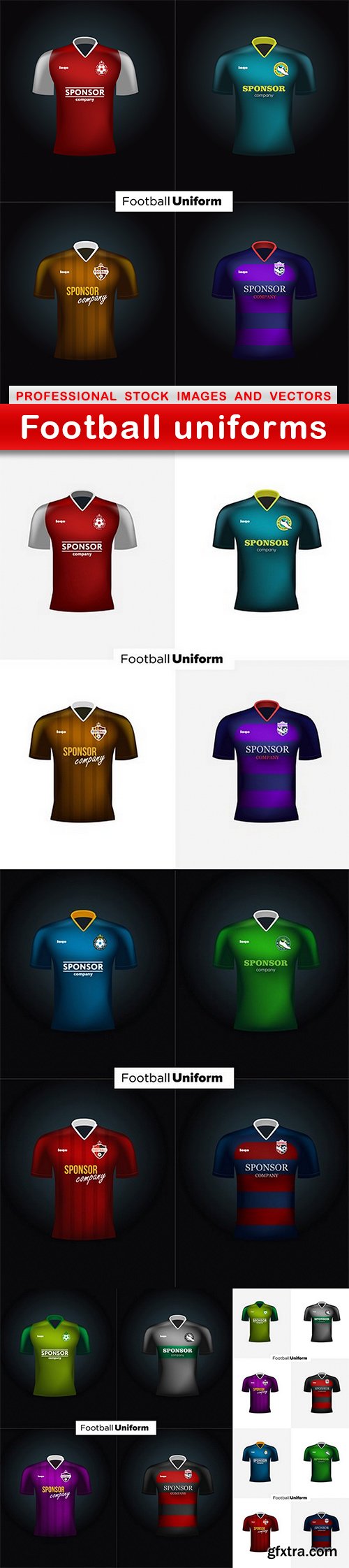 Football uniforms - 6 EPS