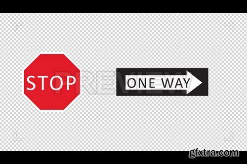 14 Traffic Signs Animated Stock Motion Graphics