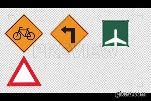 14 Traffic Signs Animated Stock Motion Graphics