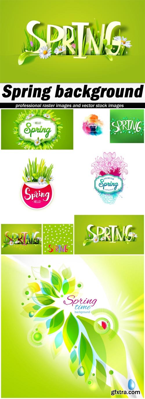 Spring background - 9 EPS