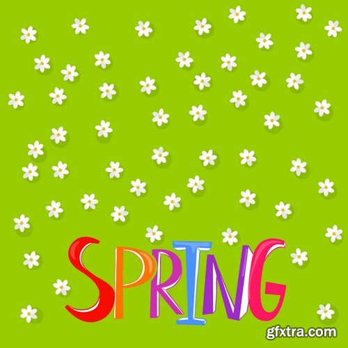 Spring background - 9 EPS