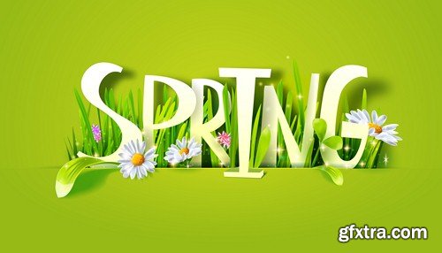 Spring background - 9 EPS