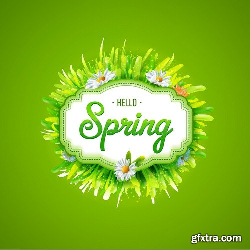 Spring background - 9 EPS