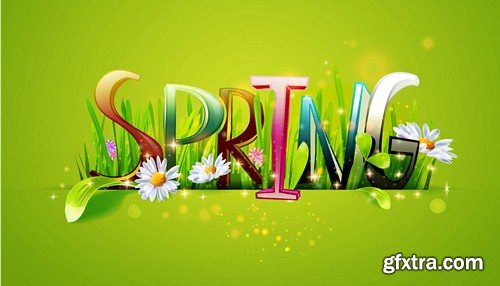 Spring background - 9 EPS