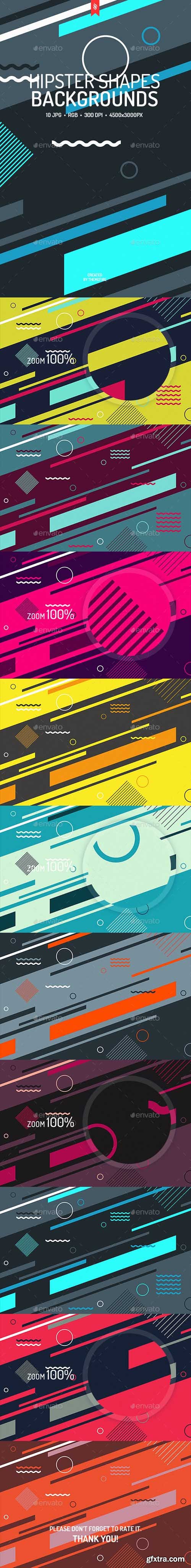 GR - Abstract Hipster Shapes Backgrounds 19539167