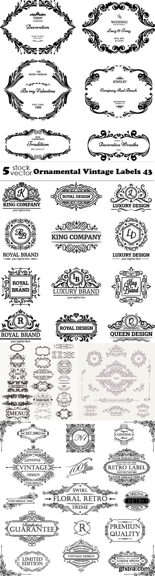 Vectors - Ornamental Vintage Labels 43