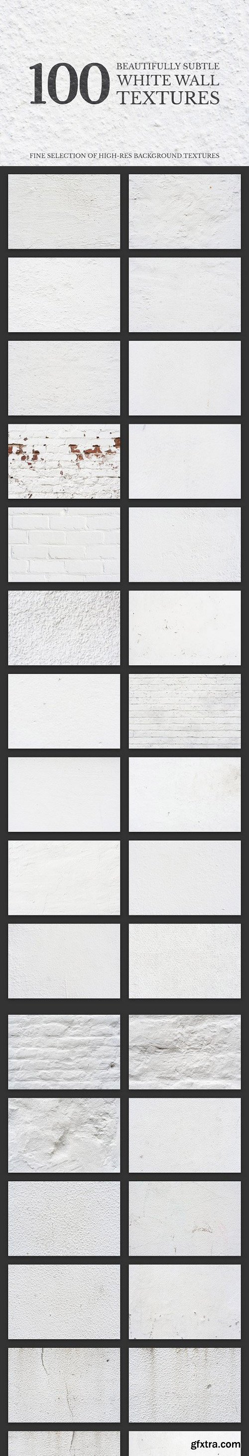CM - 100 White Wall Textures Bundle 1320931