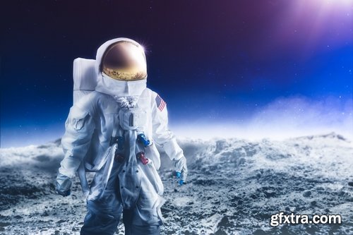 Collection astronaut space wanderer dream conceptual illustration space suit helmet other planet 24 HQ Jpeg