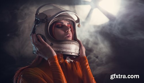 Collection astronaut space wanderer dream conceptual illustration space suit helmet other planet 24 HQ Jpeg