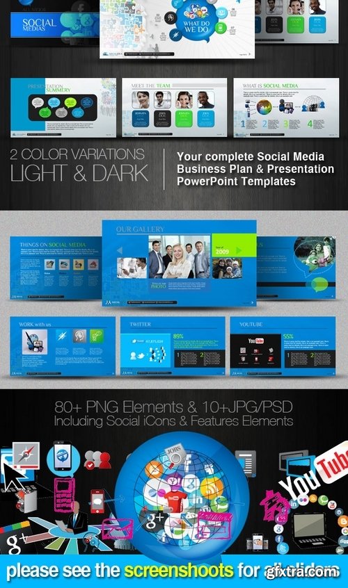 GraphicRiver - Socialidea Social Media PowerPoint Templates 3496074