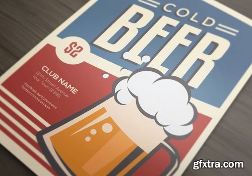 GraphicRiver - Classic Cold Beer Flyer Template 14729440