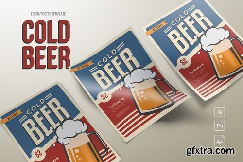 GraphicRiver - Classic Cold Beer Flyer Template 14729440