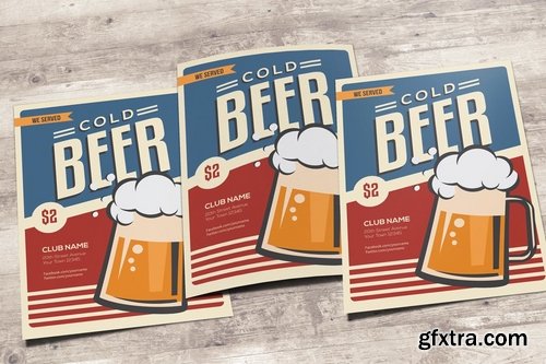 GraphicRiver - Classic Cold Beer Flyer Template 14729440