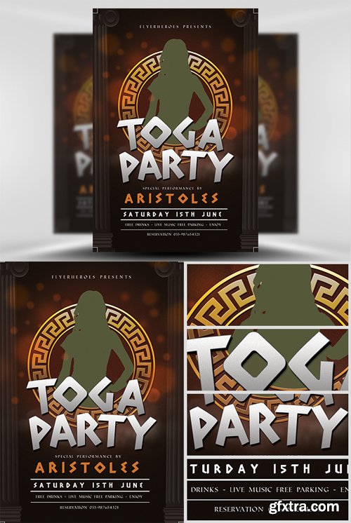 Greek Toga Flyer Template v2