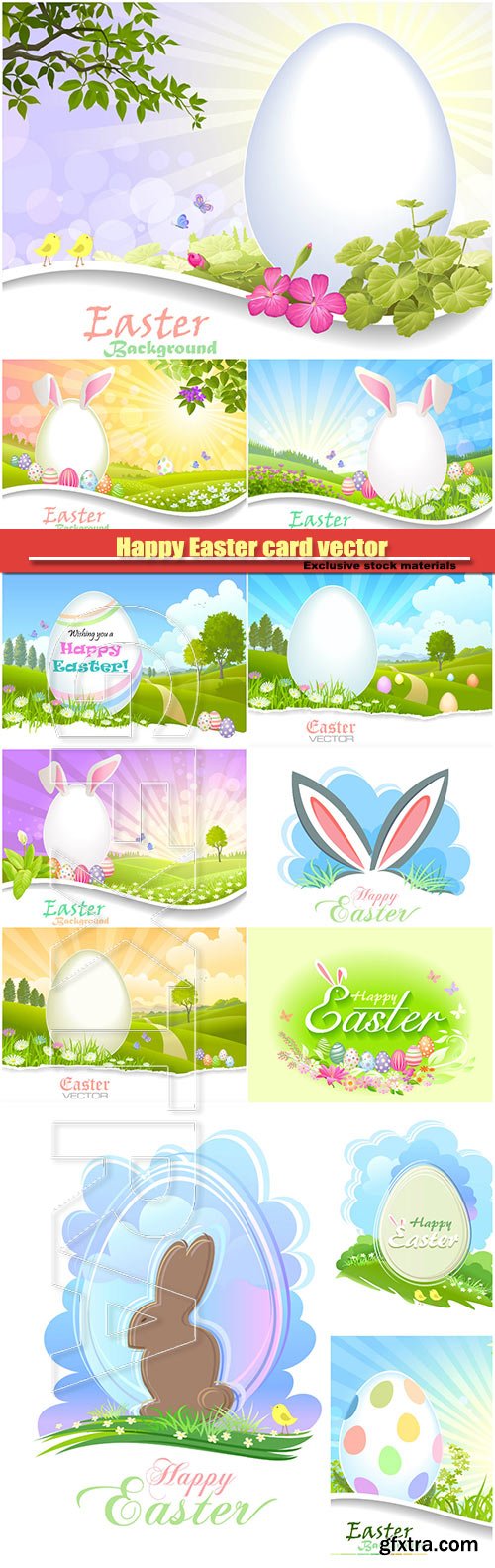 Happy Easter card vector background