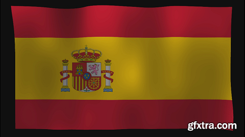 Spain Flag Loop 4K