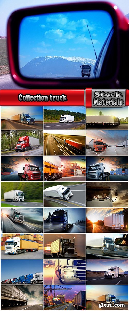 Collection truck truck road freight delivery container motor motor wheel road train 24 HQ Jpeg