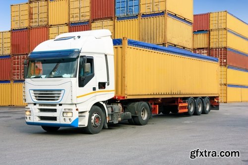 Collection truck truck road freight delivery container motor motor wheel road train 24 HQ Jpeg