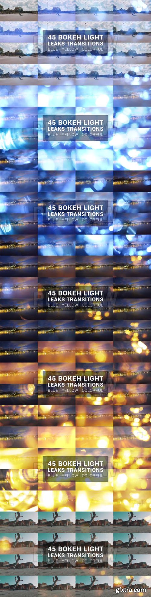 45 Bokeh & Light Leaks Transitions