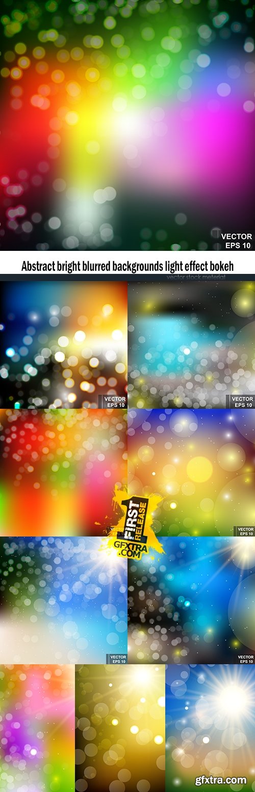 Abstract bright blurred backgrounds light effect bokeh