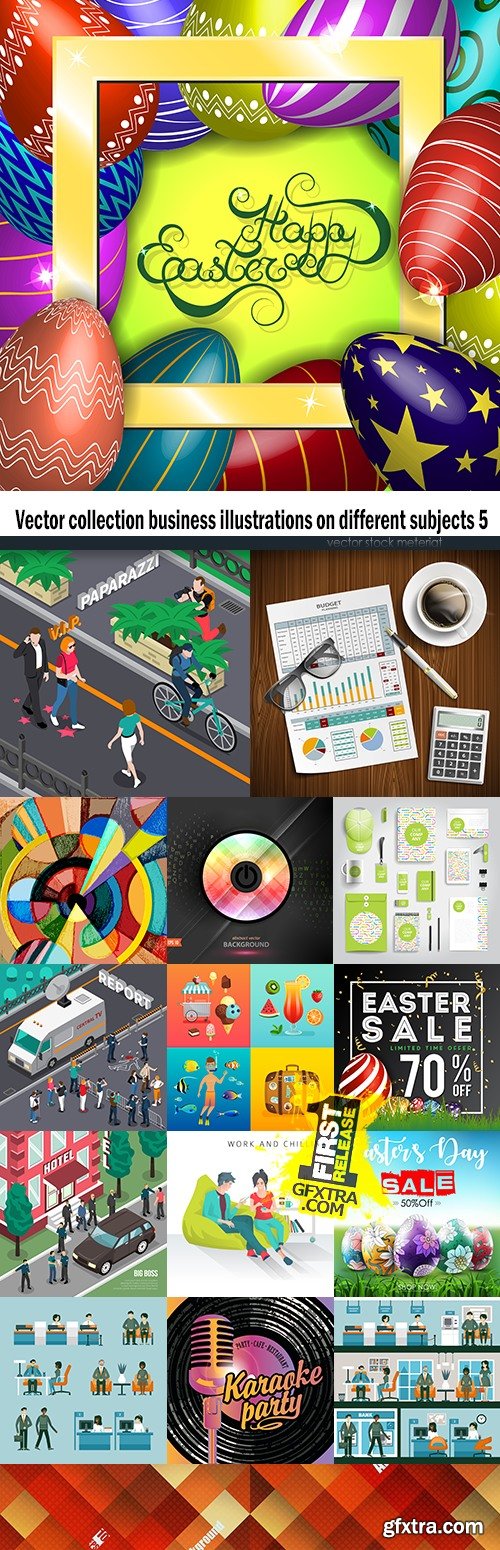 Vector collection business illustrations on different subjects 5