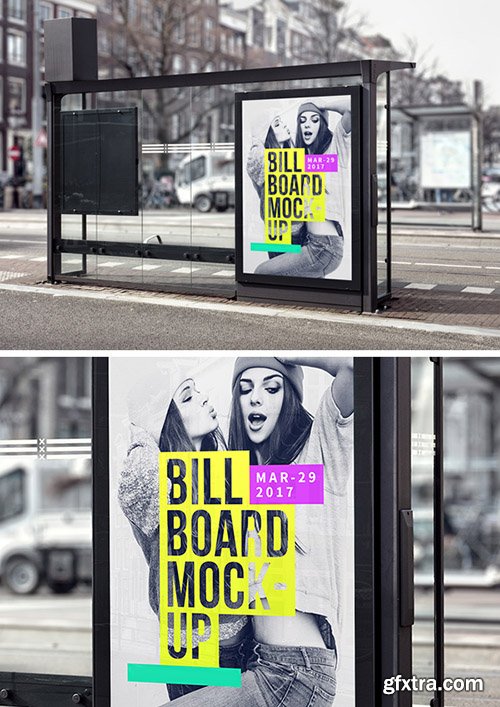 PSD Mock-Up - Bus Stop Billboard Vol. 2