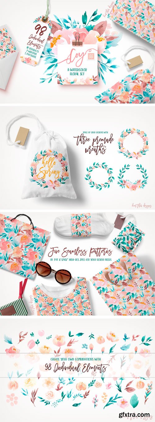 CM 1320285 - Coy - A Watercolor Floral Set