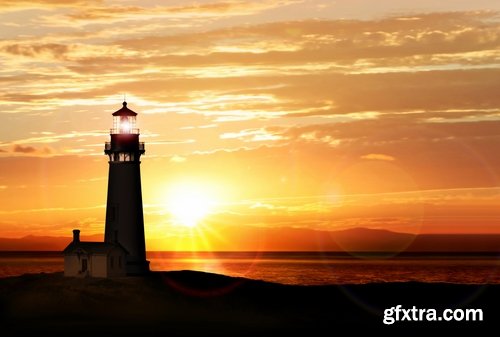 Collection lighthouse nature castle sea fortress sunset tower 25 HQ Jpeg