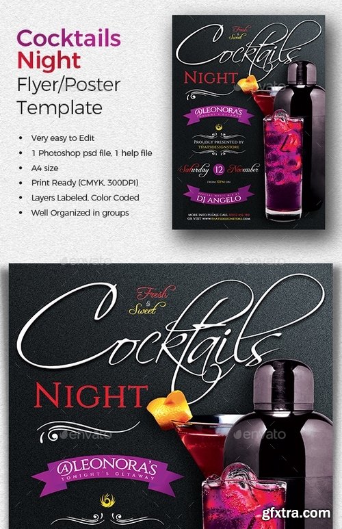 GraphicRiver - Cocktails Night Flyer Template 19670540